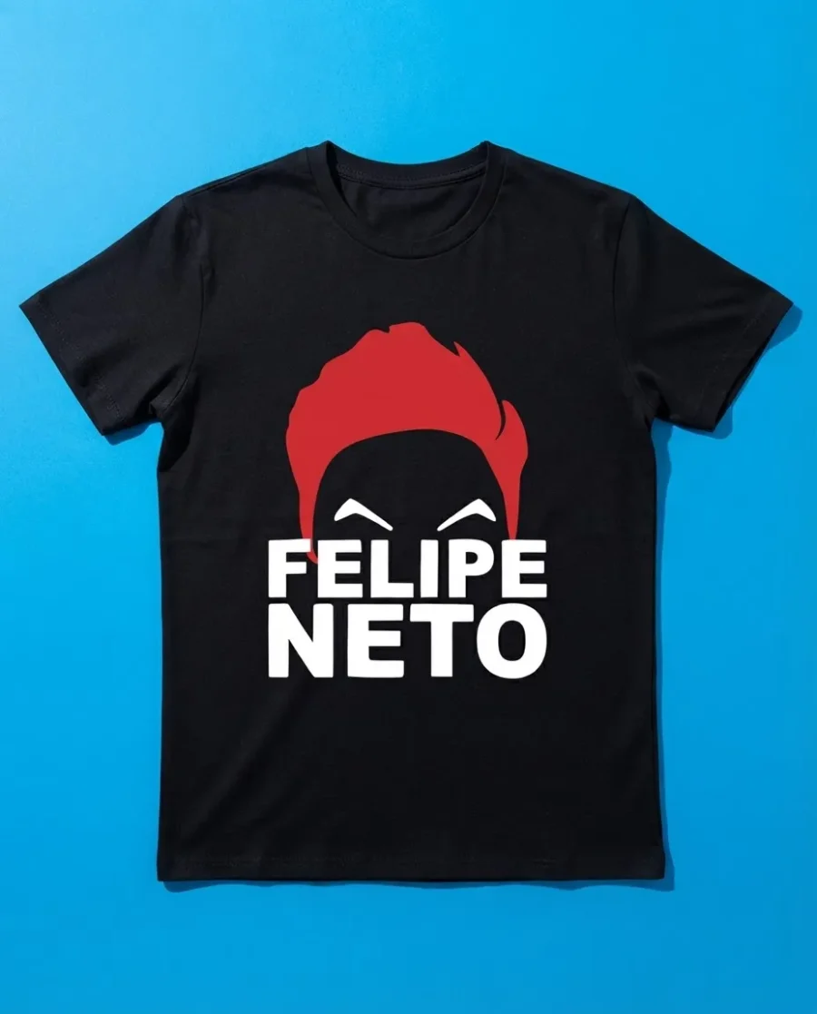 Camiseta Felipe Neto Infantil Preta