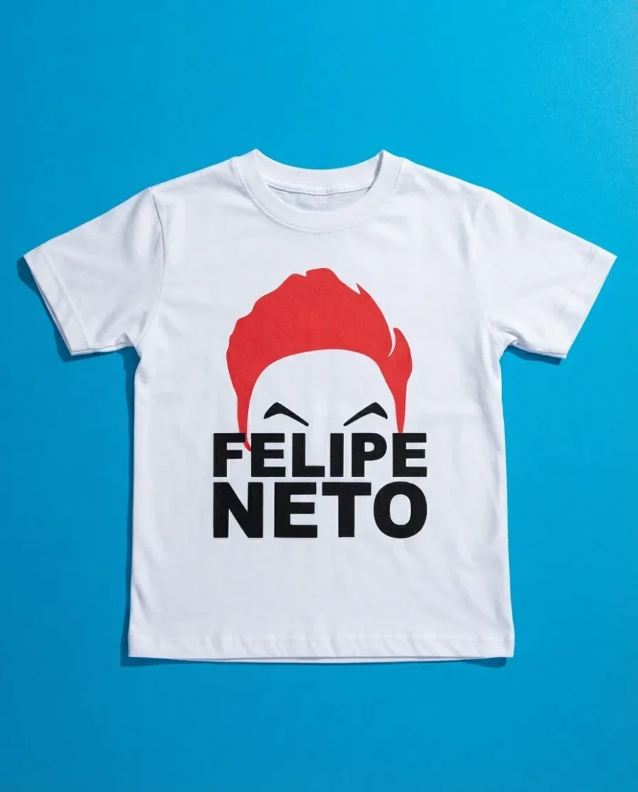 Camiseta Felipe Neto Infantil Branca