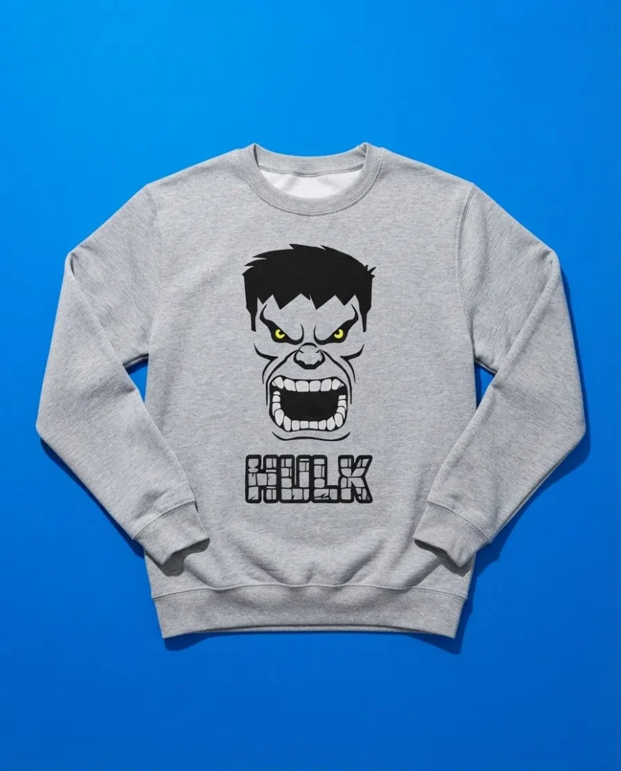 Blusa Moletom Hulk Marvel Infantil Cinza