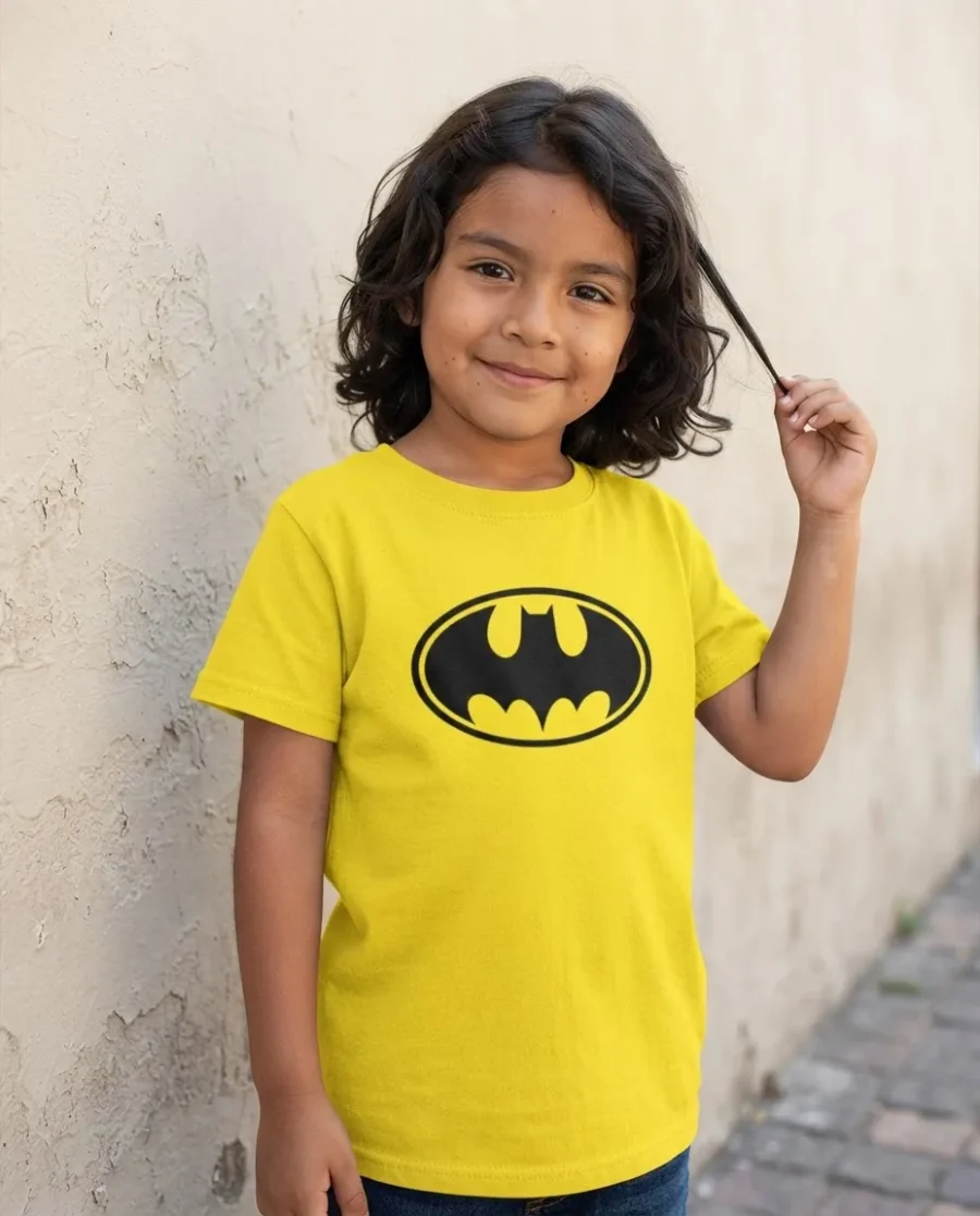 Camiseta Amarela Infantil Batman mlca