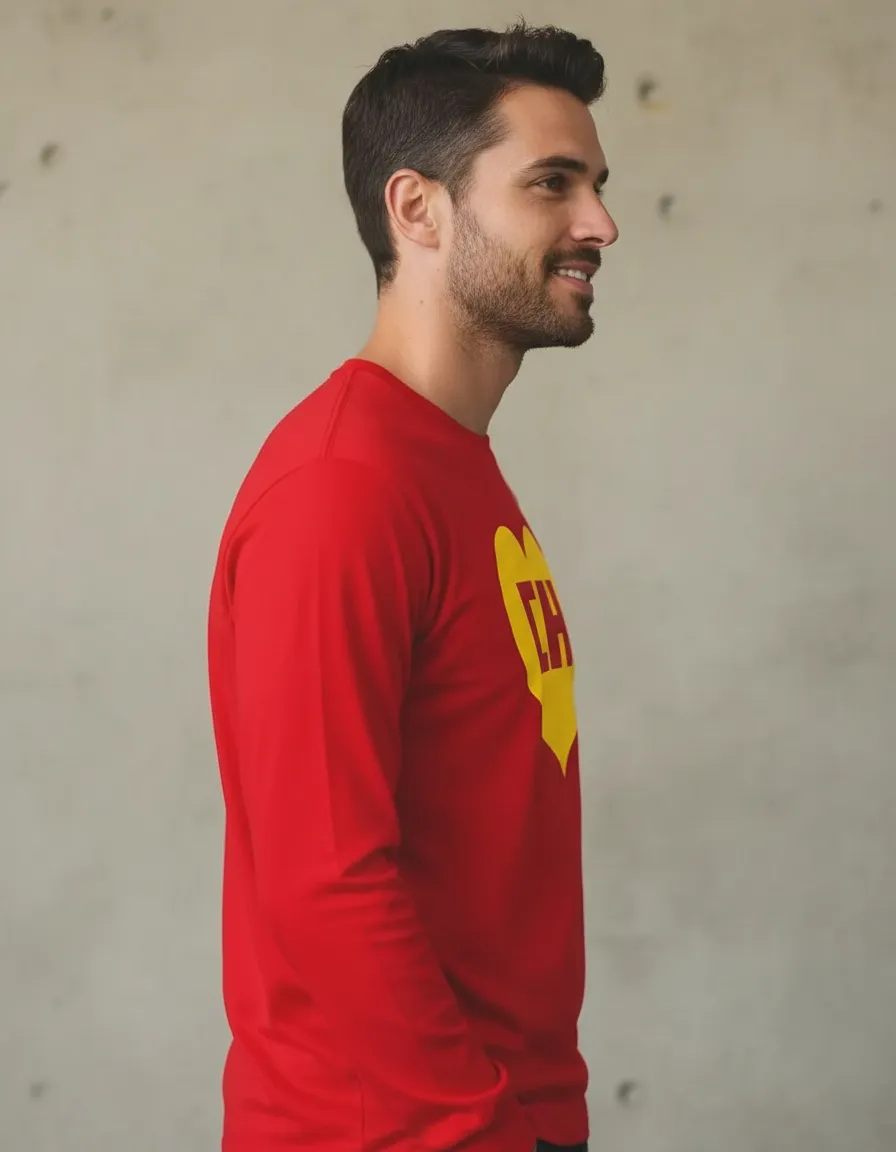 Camiseta Manga Comprida Adulto Unissex Chapolin Colorado ( Vermelha )