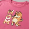 Camiseta Bluey Chilli Mãe Baby Look Rosa