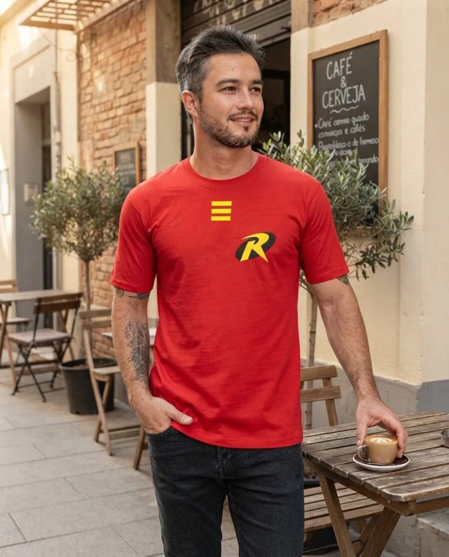 robin_11_1 Camiseta Vermelha Batman E Robin Adulto Unissex mlca