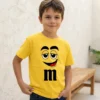 Camiseta Amarela Ss Infantil M&m Mod 1 mlr