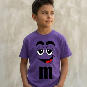 x Camiseta Roxa Ss Infantil M&m Mod 1 mlc