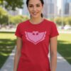 Camiseta Vermelha Pj Masks Adulto ( Baby Look ) mlc