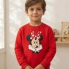 Moletom Algodão Flanelado Vermelho Infantil Unissex Minnie Mouse