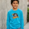 x Camiseta Azul Turquesa Manga Longa Infantil Hot Wheels mlc