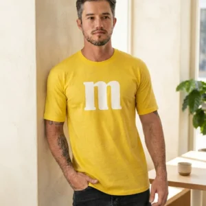 x Camiseta Amarela Adulto M&m M mlc
