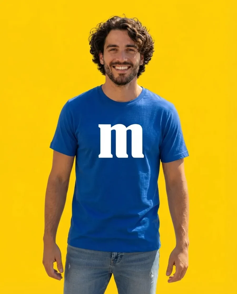 Camiseta Azul Adulto M&m M mlc