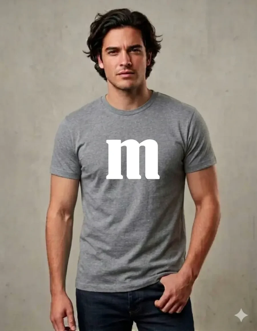 Camiseta Cinza Adulto M&m M mlc