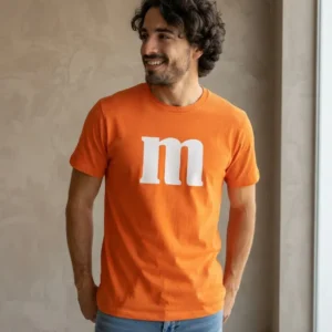 x Camiseta Laranja Adulto M&m M mlc