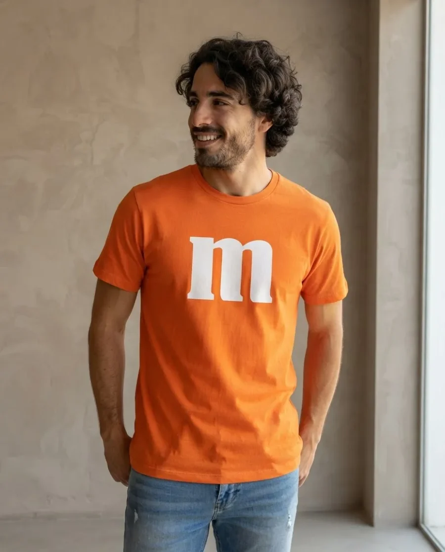 Camiseta Laranja Adulto M&m M mlc