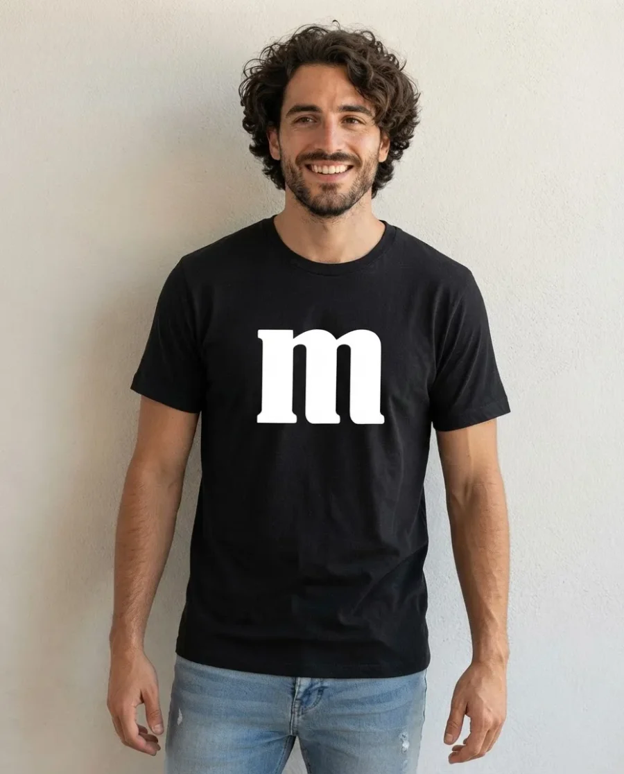 Camiseta Preta Adulto M&m M mlc