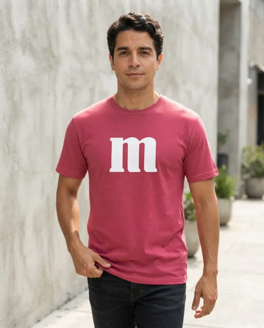 Camiseta Rosa Adulto M&m M mlc