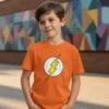 Camiseta Laranja Rc Meninos Básica Infantil Liso Curta mlr