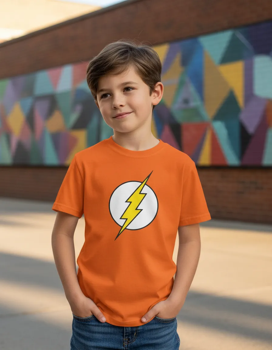 Camiseta Laranja Rc Meninos Básica Infantil Liso Curta mlr