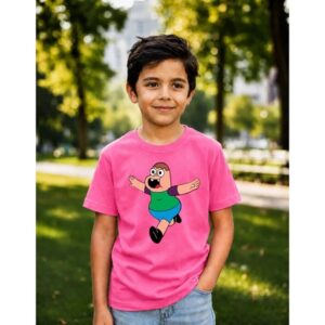 x Camiseta Rosa Infantil Clarencio O Otimista Blusa Menino Menina Unissex Malha Fria PV Nao Amassa Cores spe