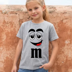 x Camiseta Cinza Ss Infantil M&m Mod 1 mlc