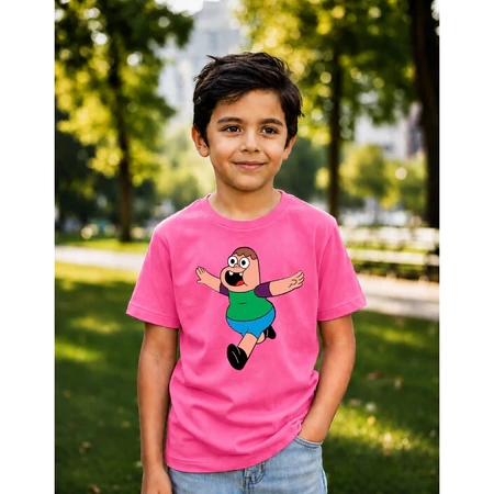 Camiseta Rosa Infantil Clarencio O Otimista Blusa Menino Menina Unissex Malha Fria PV Nao Amassa Cores spe
