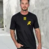 x Camiseta Preta Manga Curta Aduulto Vermelha Robin Dc Comics mlc