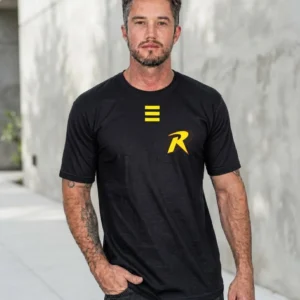 x Camiseta Preta Manga Curta Aduulto Vermelha Robin Dc Comics mlc