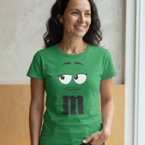 x Camiseta Verde M&m ( Ad. Baby Look ) Mod. 3 mlca