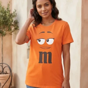 x Camiseta Laranja M&m ( Ad. Baby Look ) Mod. 3 mlca