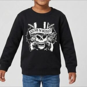 x Moletom Flanelado Preto Infantil Guns N' Roses Silk Screen mlr