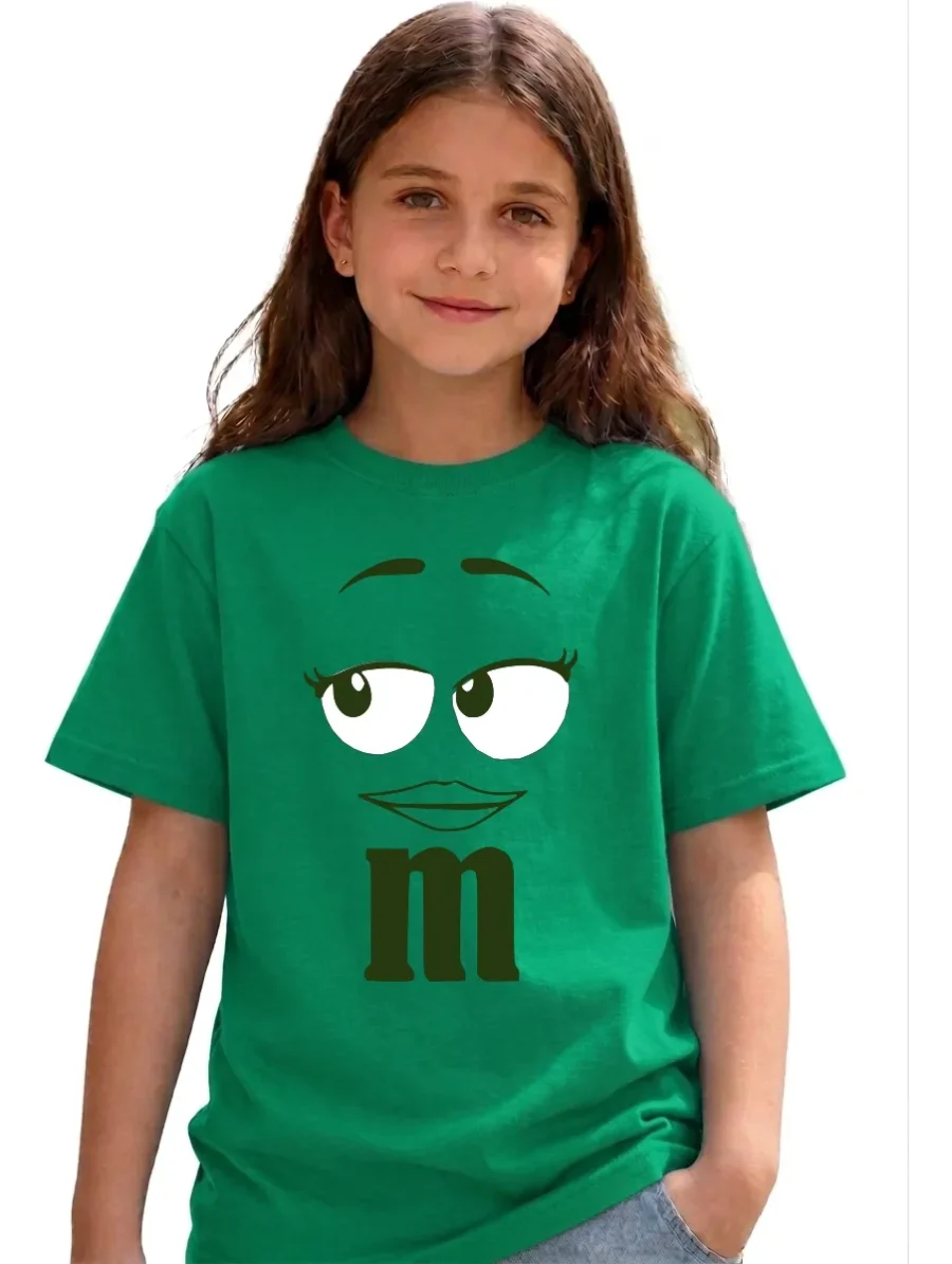 Camiseta Verde M&m Infantil Mod. 3 mlr
