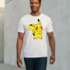 Camiseta Branca Manga Curta Adulto Unissex Pokemon mlr