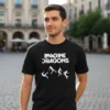 Camiseta Preta Adulto Masculino Imagine Dragons Mod. 2 mlr