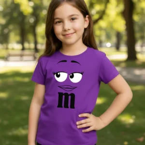 x Camiseta Roxa M&m Meninas ( Infantil ) Mod. 3 mlc