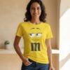 Camiseta Amarela M&m ( Ad. Baby Look ) Mod. 3 mlca