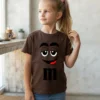 Camiseta Marrom Ss Infantil M&m Mod 1 mlc