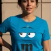Camiseta Azul Turquesa M&m ( Ad. Baby Look ) Mod. 3 mlca